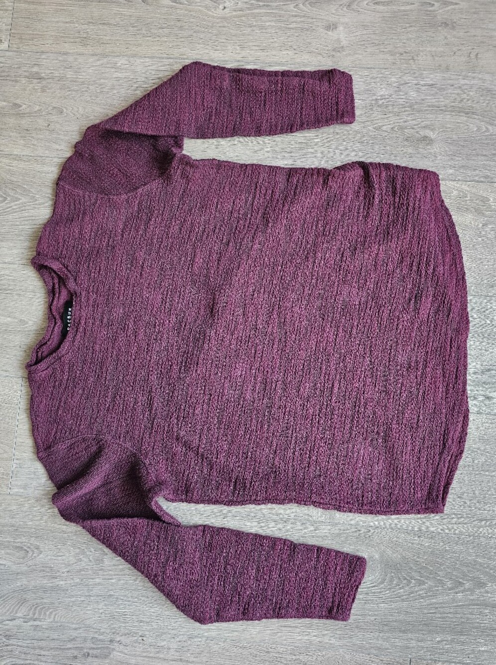 PacSun Men's Plum Crewneck Textured Sweater